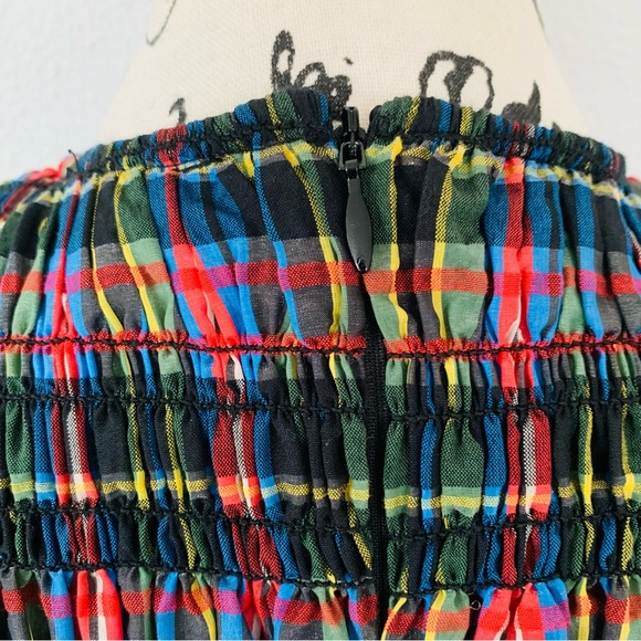 Sold! Gianni seersucker plaid smocked dress - Picture 13 of 16